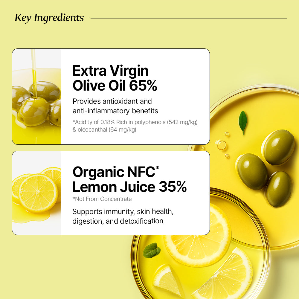 (Bundle) Extra Virgin Olive Oil 65% + Lemon 35% Dual Shot (20g*20sticks)