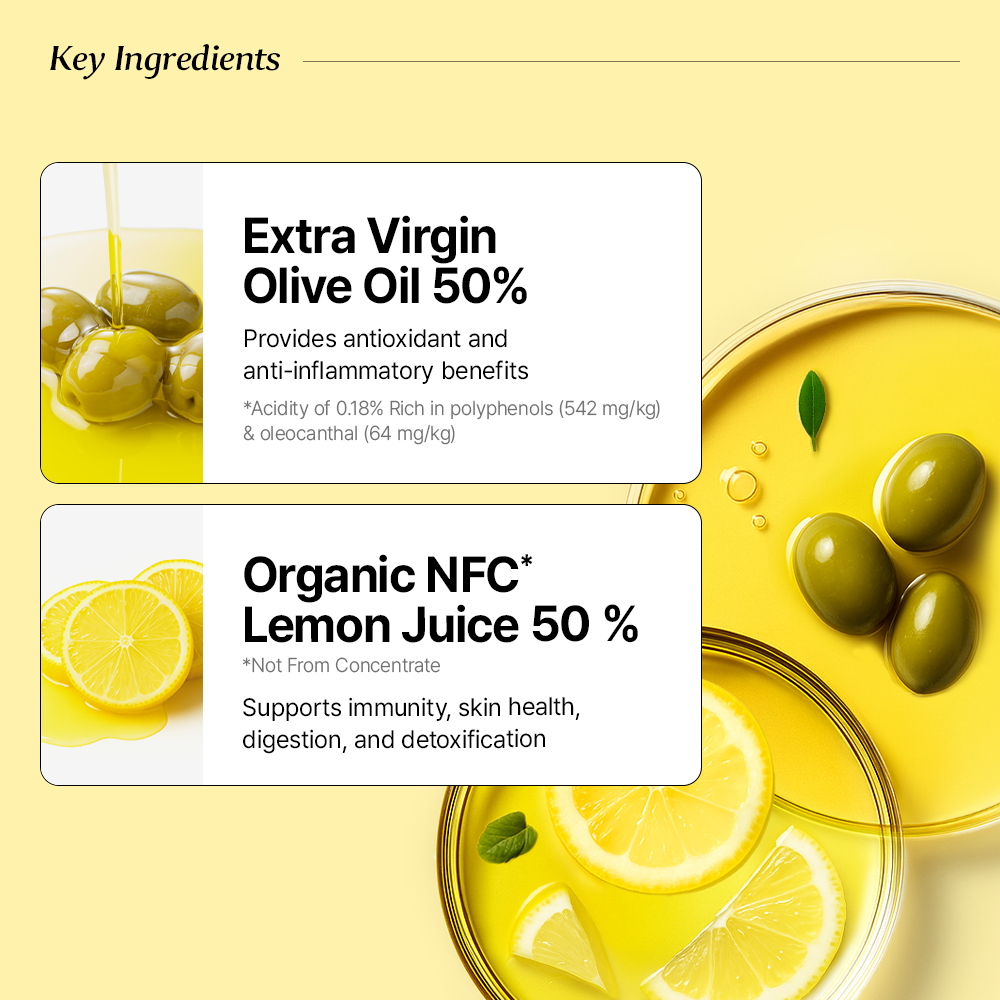 Extra Virgin Olive Oil 50% + Lemon 50% Dual Shot (16g*10sticks)