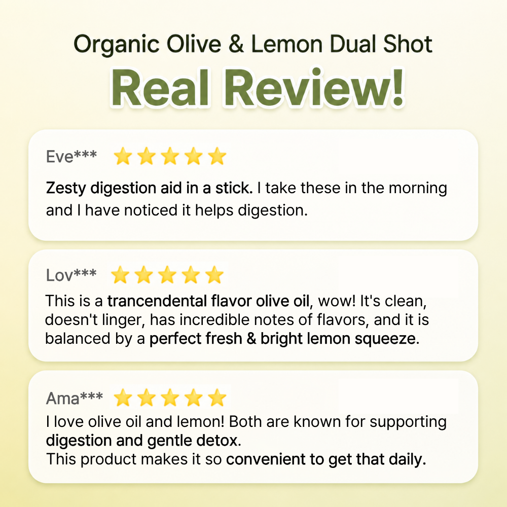 [65:35] Organic Olive & Lemon Dual Shot, Cold-Pressed Extra Virgin Olive Oil & NFC Lemon Juice