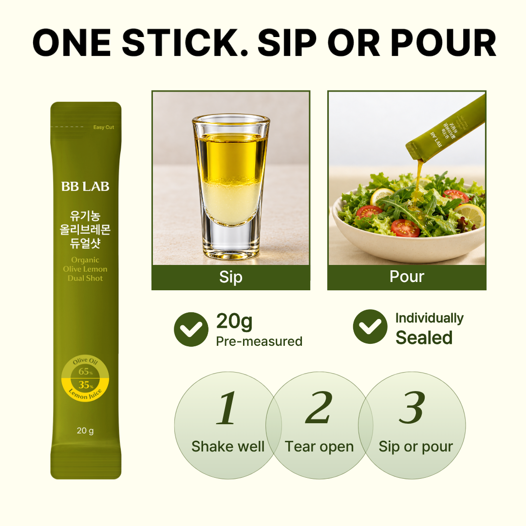 (The Rose Edition) Extra Virgin Olive Oil 65% + Lemon 35% Dual Shot (20g*30sticks) - Limited Stocks