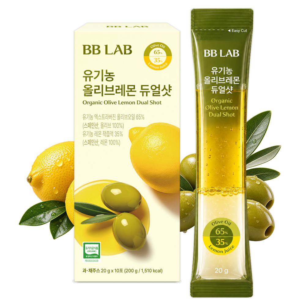 [65:35] Organic Olive & Lemon Dual Shot, Cold-Pressed Extra Virgin Olive Oil & NFC Lemon Juice
